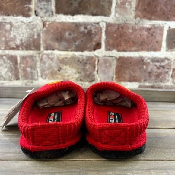 Haflinger Red Bicycle Soft Wool Slippers Sz 36 US 5.5 NEW In BOX - Picture 5 of 10